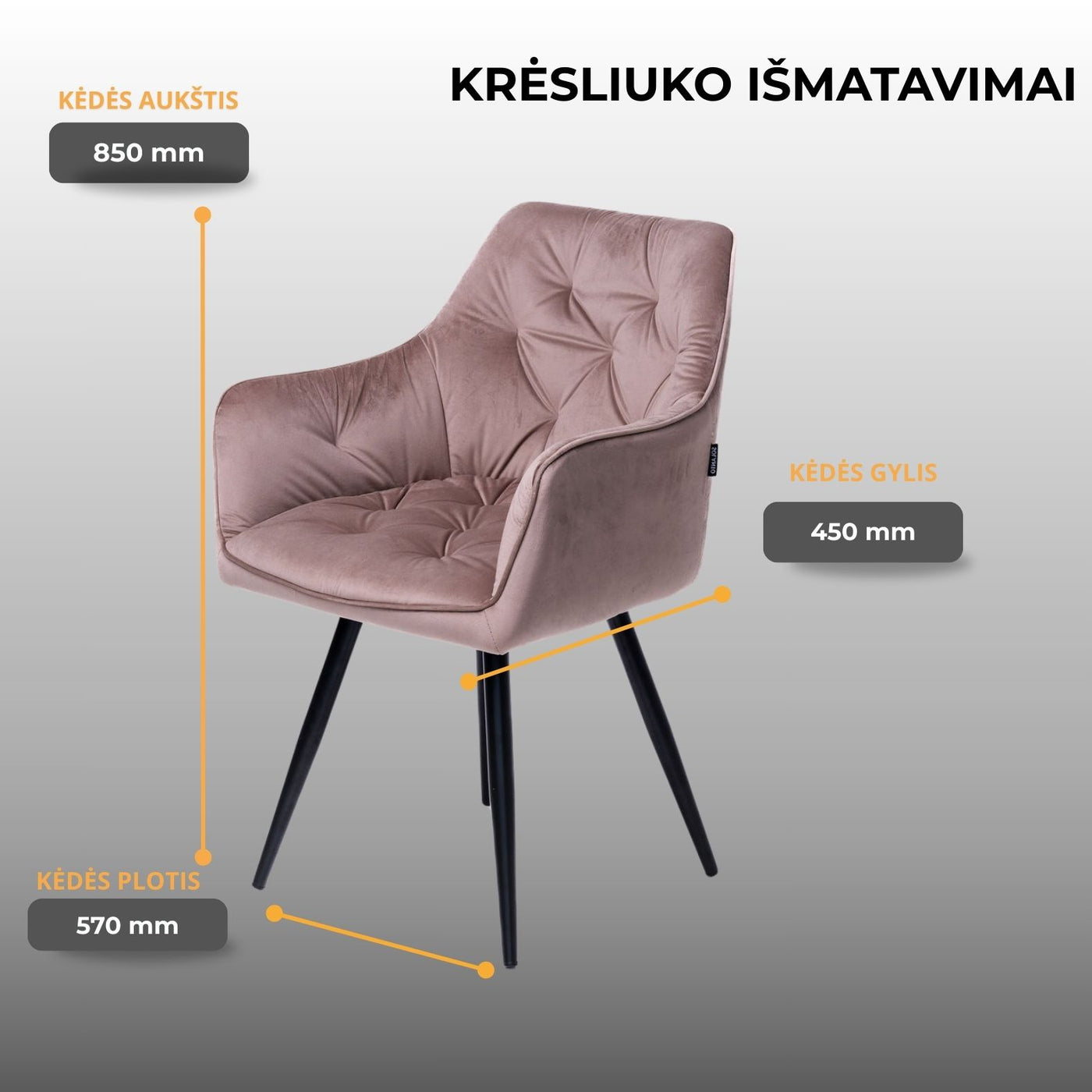 Kresliukas Nino  #spalva_sviesiai-ruda