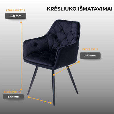 Kresliukas Nino  #spalva_juoda