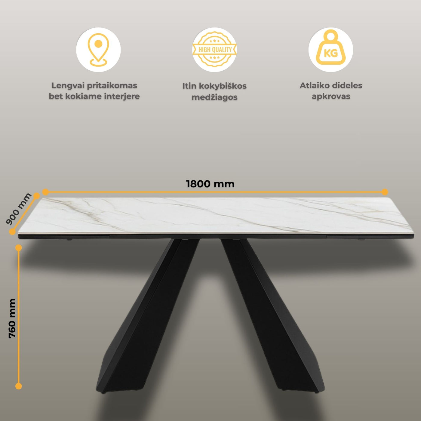 Stalas Axel #spalva_balta-keramika