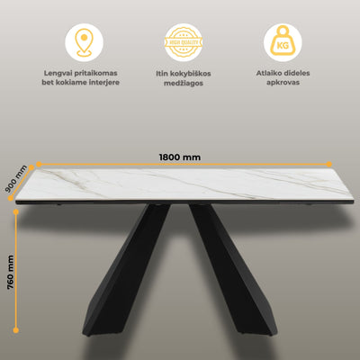 Stalas Axel #spalva_balta-keramika