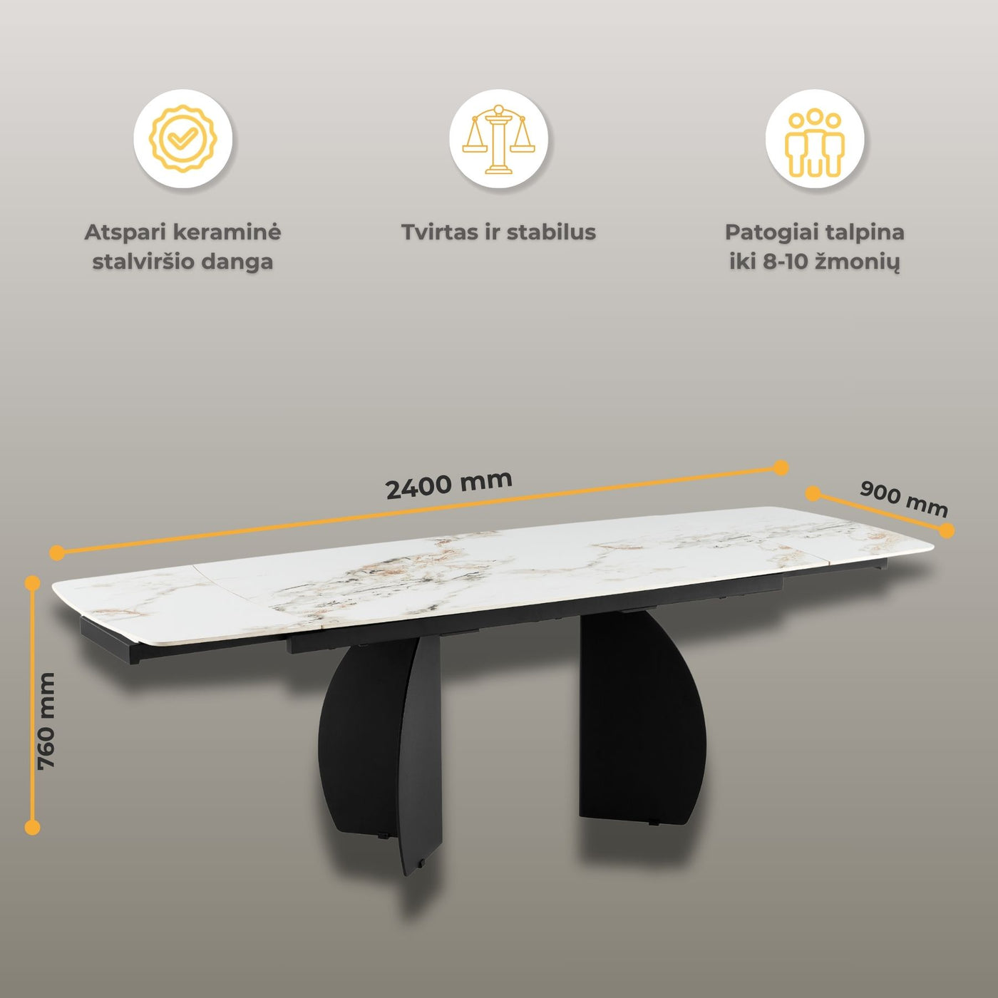 Stalas Flavio #spalva_balta-keramika