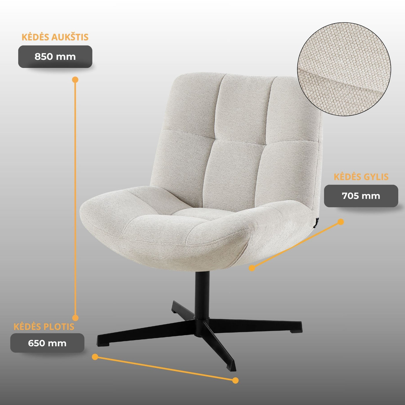 Fotelis-Daniele #spalva_sviesiai-pilka