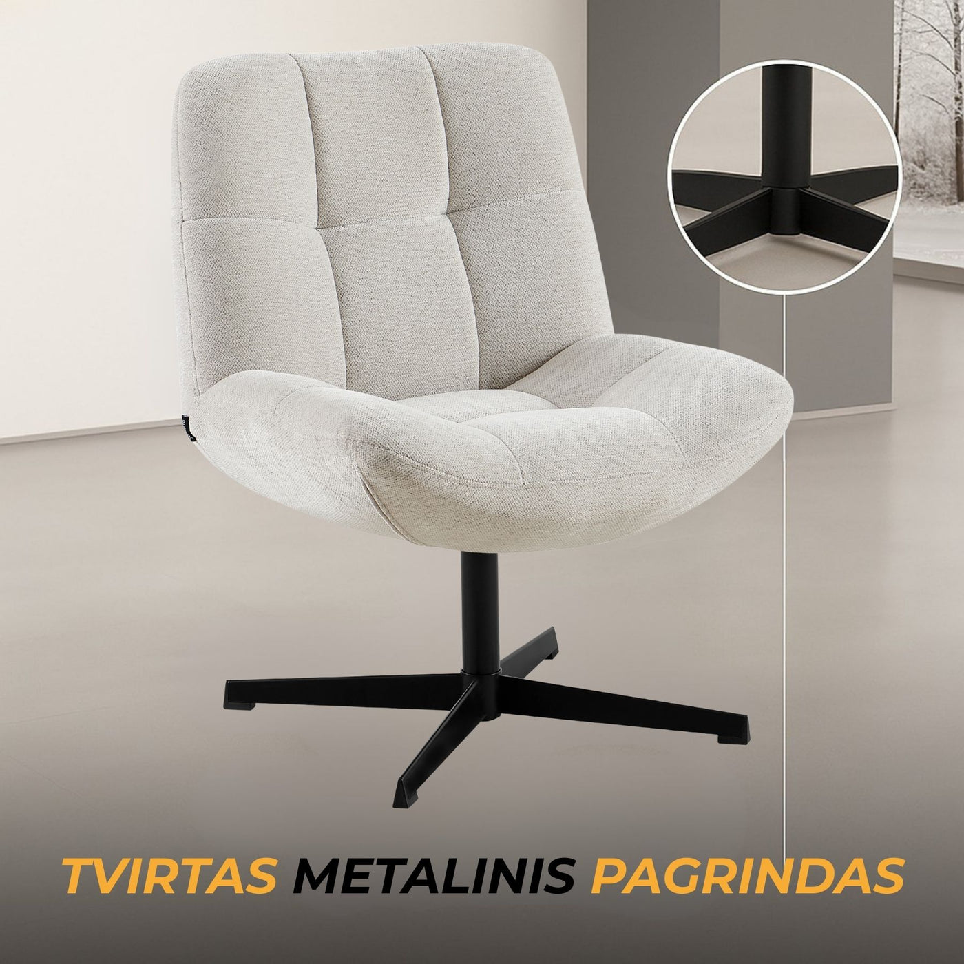 Fotelis-Daniele #spalva_sviesiai-pilka