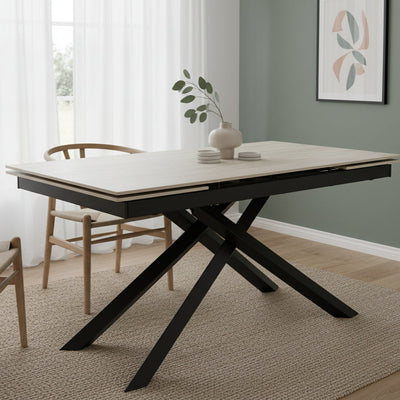 Išskleidžiamas stalas Marcello #spalva_sviesiai-ruda-keramika