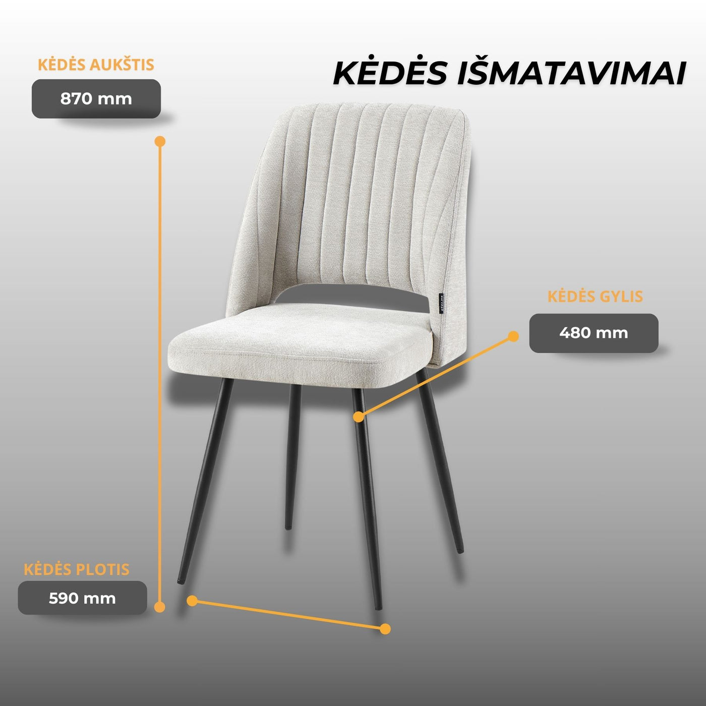 Kede-nora #spalva_sviesiai-pilka