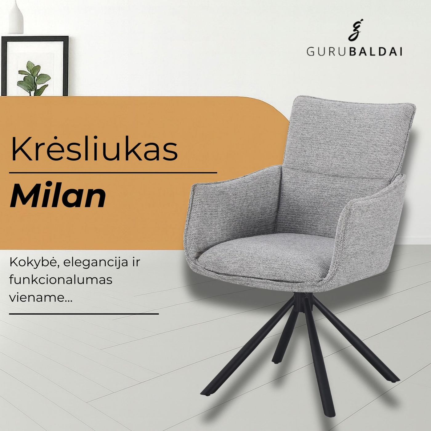 Krėsliukas-Milan-pilka #spalva_sviesiai-pilka