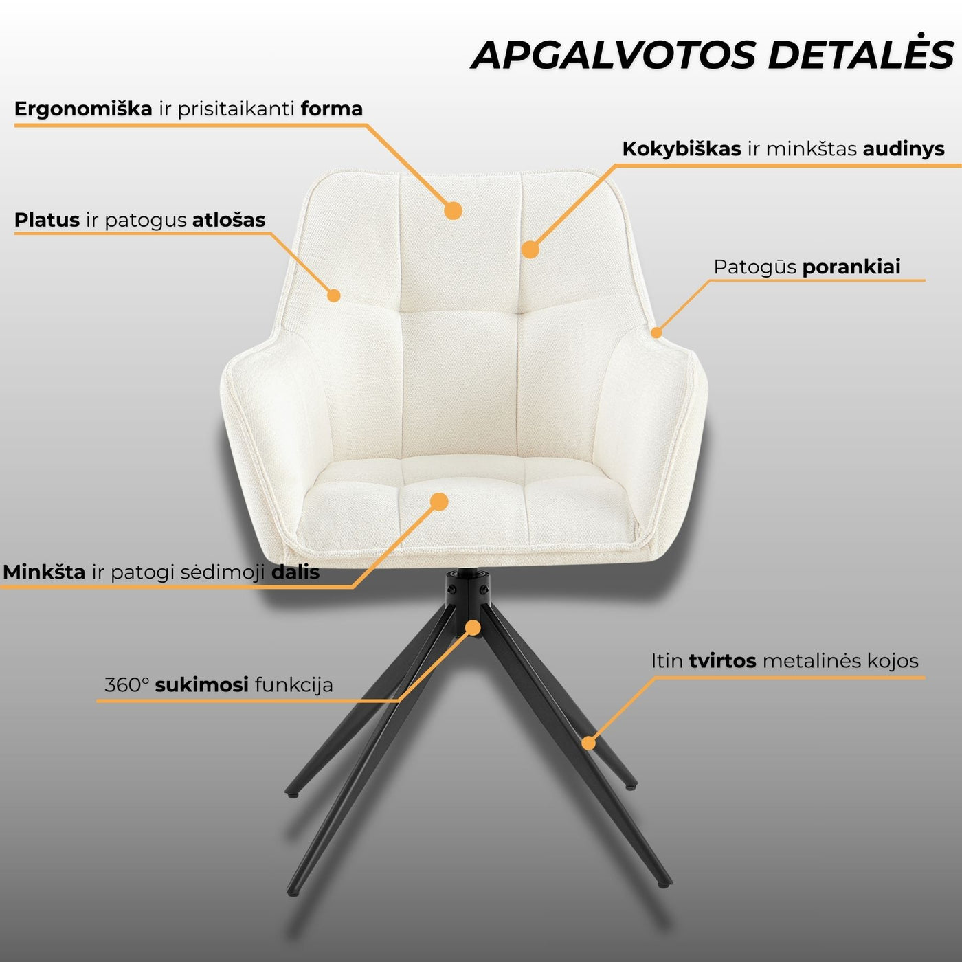 Kresliukas-Aura #spalva_balta