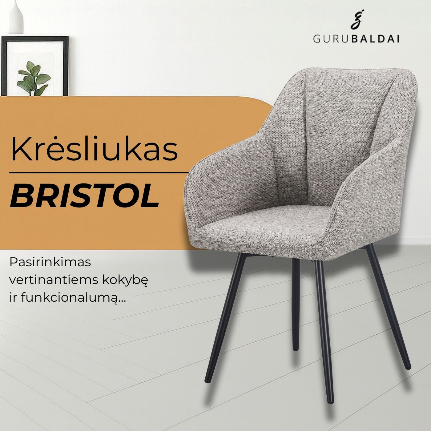 Krėsliukas-Bristol-pilka #spalva_sviesiai-pilka