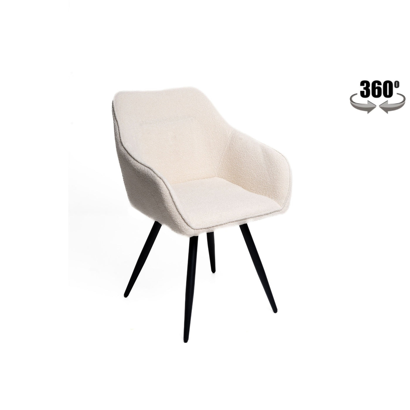 Kresliukas Dante #spalva_boucle-balta