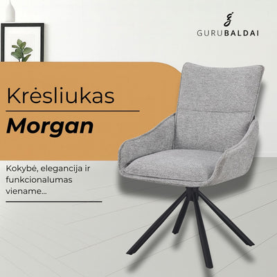 Kresliukas Morgan #spalva_sviesiai-pilka