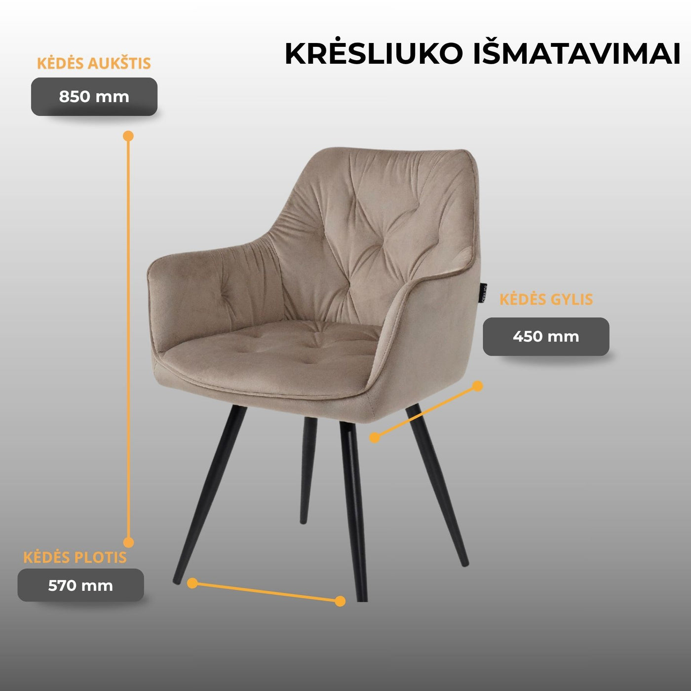 Kresliukas Nino  #spalva_sviesiai-ruda