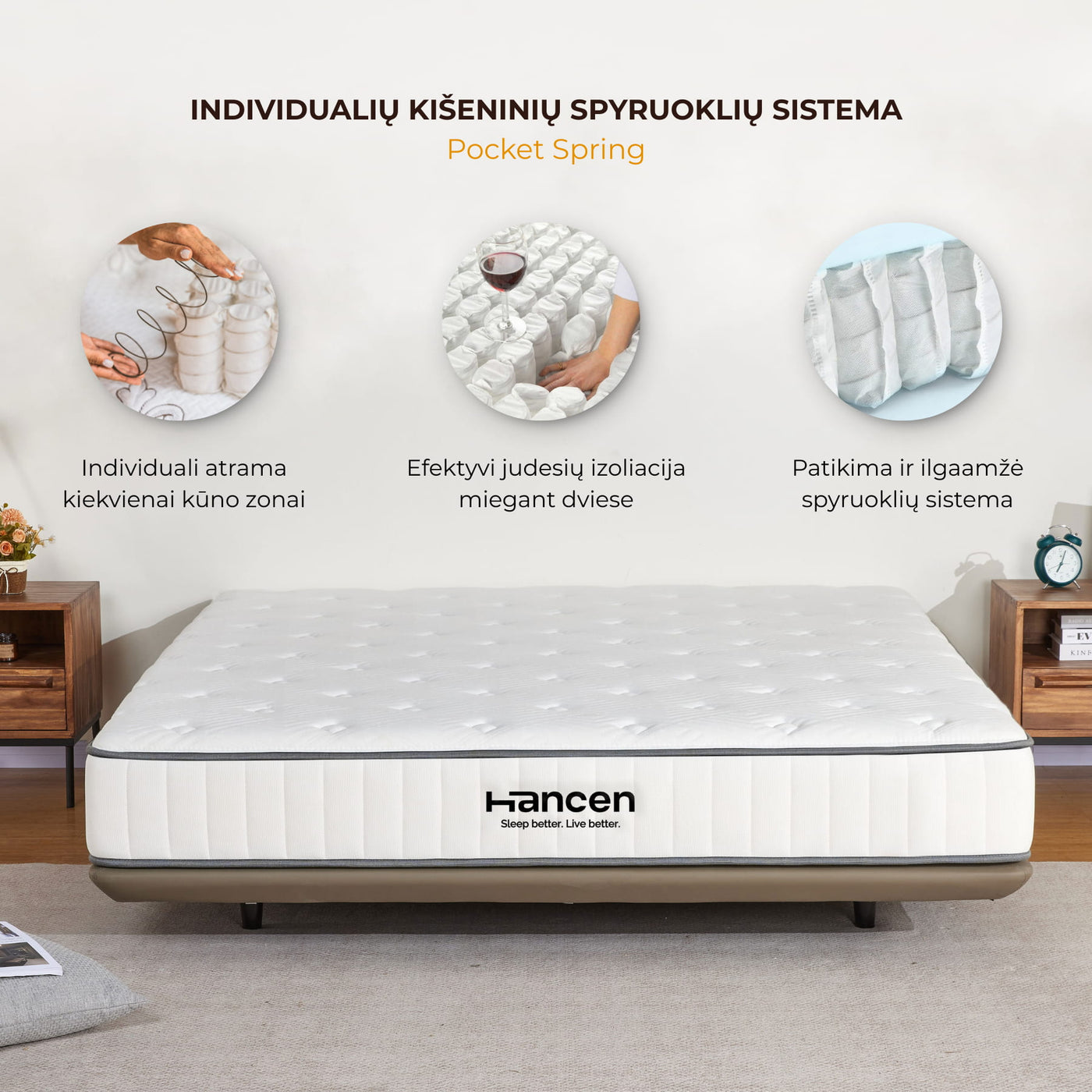 HANCEN ciuzinio Comfort privalumai