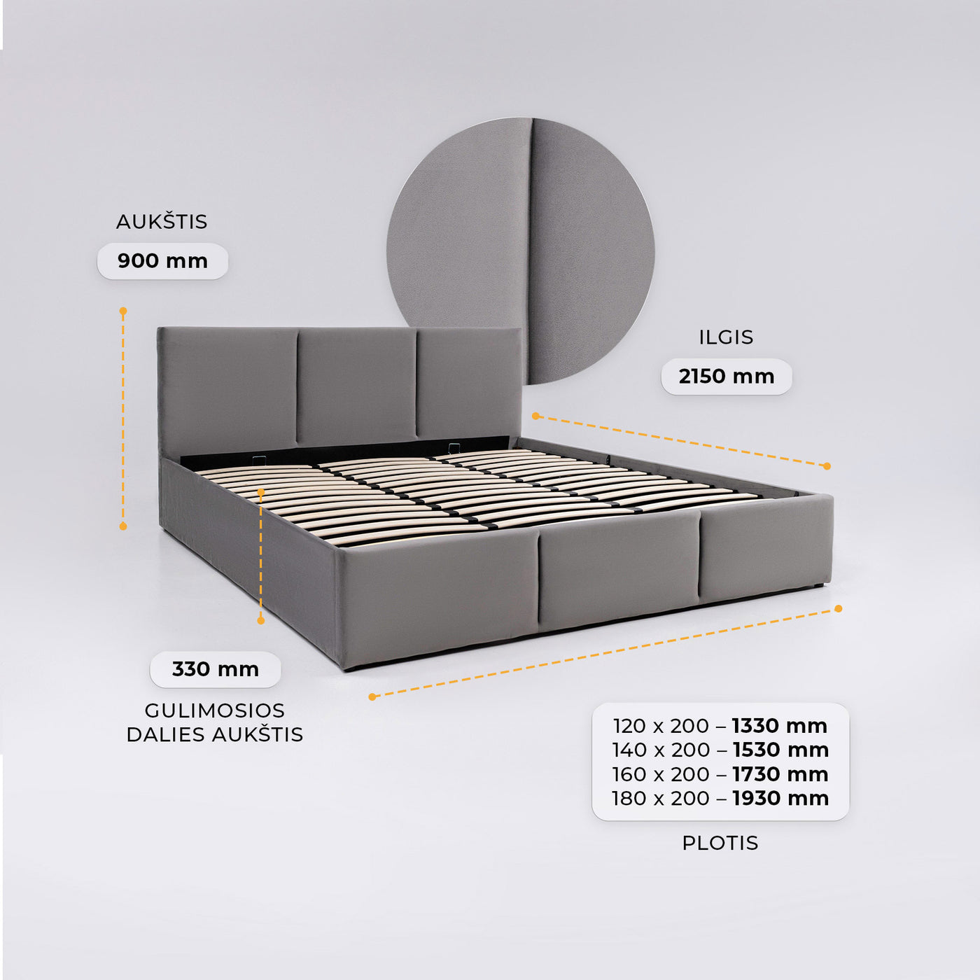 Miegamojo-lova-Topas #spalva_sahara-pilka-grafito