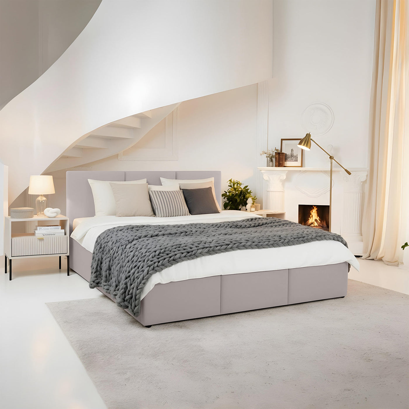 Miegamojo-lova-Topas #spalva_sviesiai-pilka-sahara