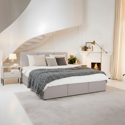 Miegamojo-lova-Topas #spalva_sviesiai-pilka-sahara