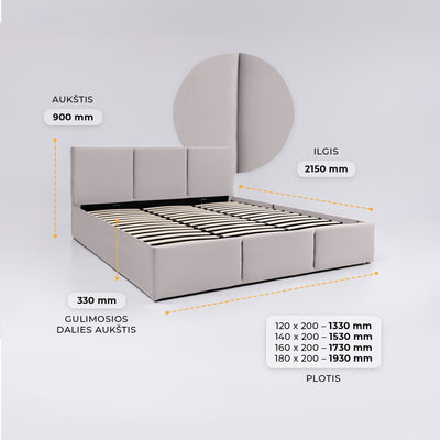 Miegamojo-lova-Topas #spalva_sviesiai-pilka-sahara